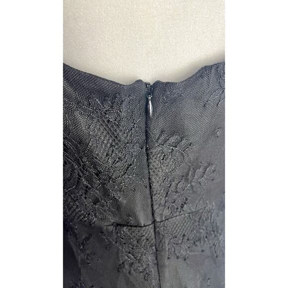 Lulu’s Desirably Dramatic Black Lace CutOut Size Large Event MIDI Dress NEW - Picture 9 of 15